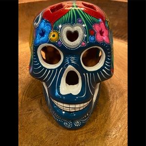 Day of the Dead Hand Painted skull and FREE GIFT!